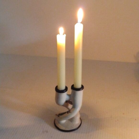 2 90s Y2K Hand-Carved Kenya African Soapstone Candle Holders Lizard Decor Boho - Picture 14 of 16